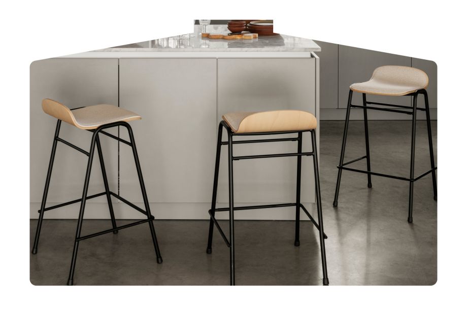 Hem - A lifestyle image featuring Touchwood Counter Stools.