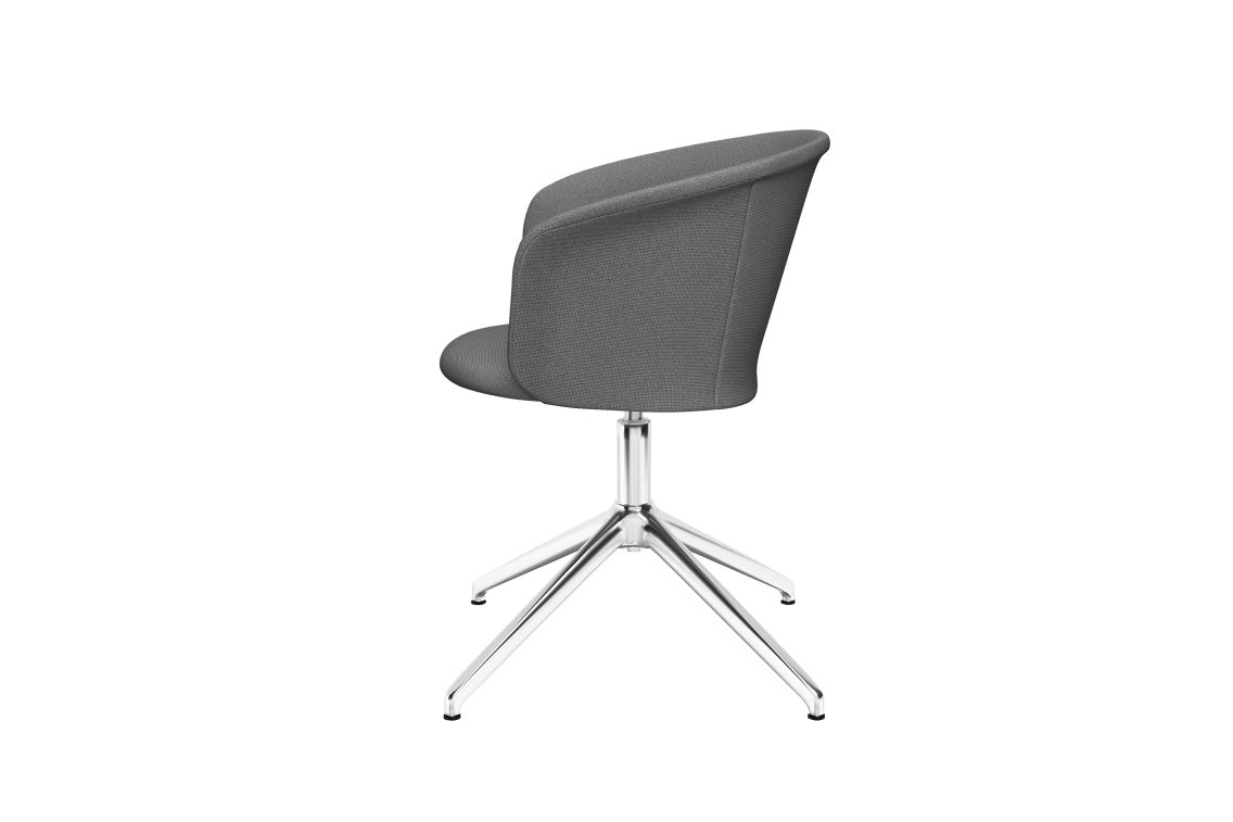 Kendo Swivel Chair 4-star Return, Grey / Polished (UK), Art. no. 20553 (image 3)