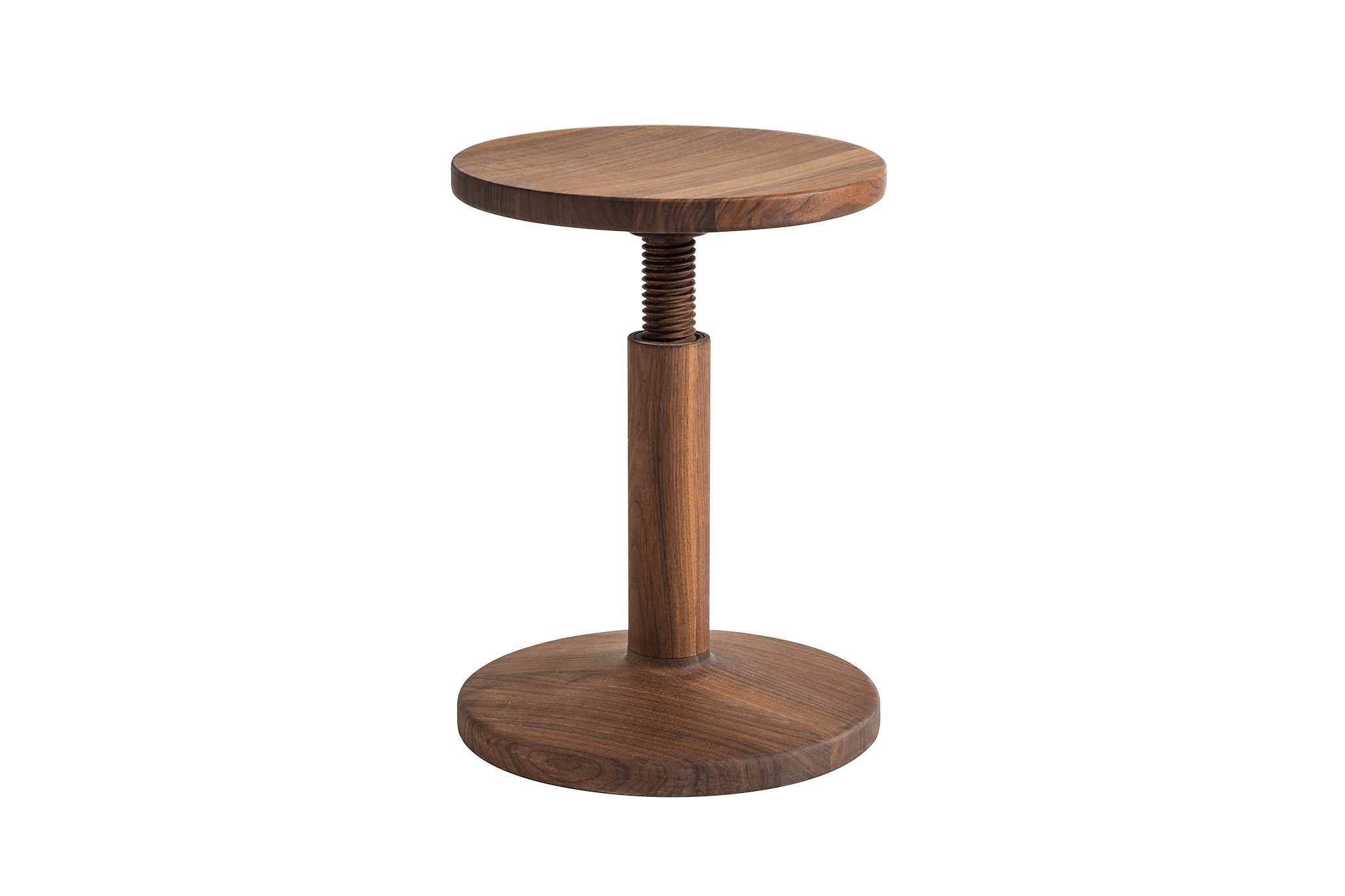 All Wood Stool Bobbin, Walnut — Hem