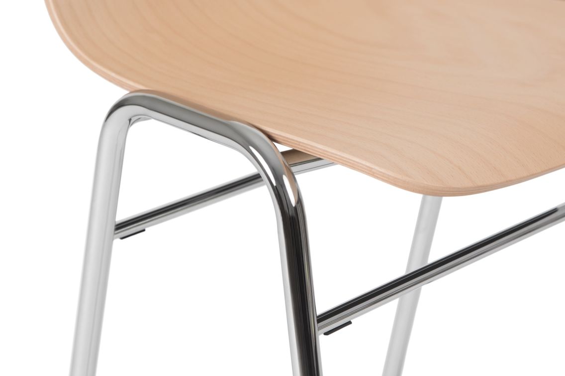 Touchwood Counter Chair, Beech / Chrome, Art. no. 20188 (image 5)