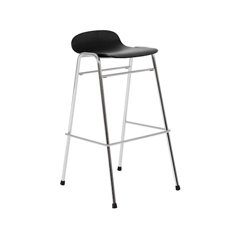 Touchwood Bar Stool, Black / Chrome