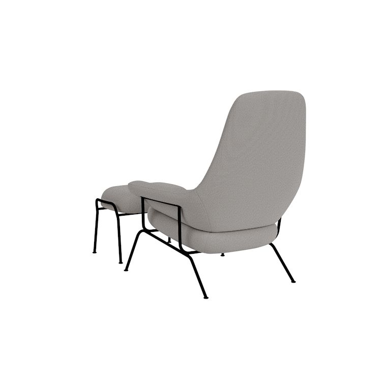 Hai Lounge Chair + Ottoman, Cura 60112/Black, Art. no. 31959 (image 4)