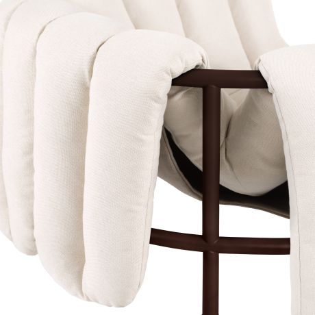 Puffy Lounge Chair, Natural / Chocolate Brown (UK)