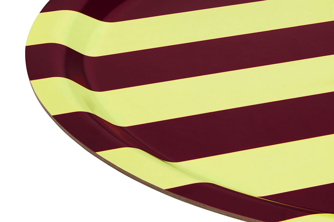 Stripe Tray Medium, Butter / Burgundy, Art. no. 31048 (image 2)