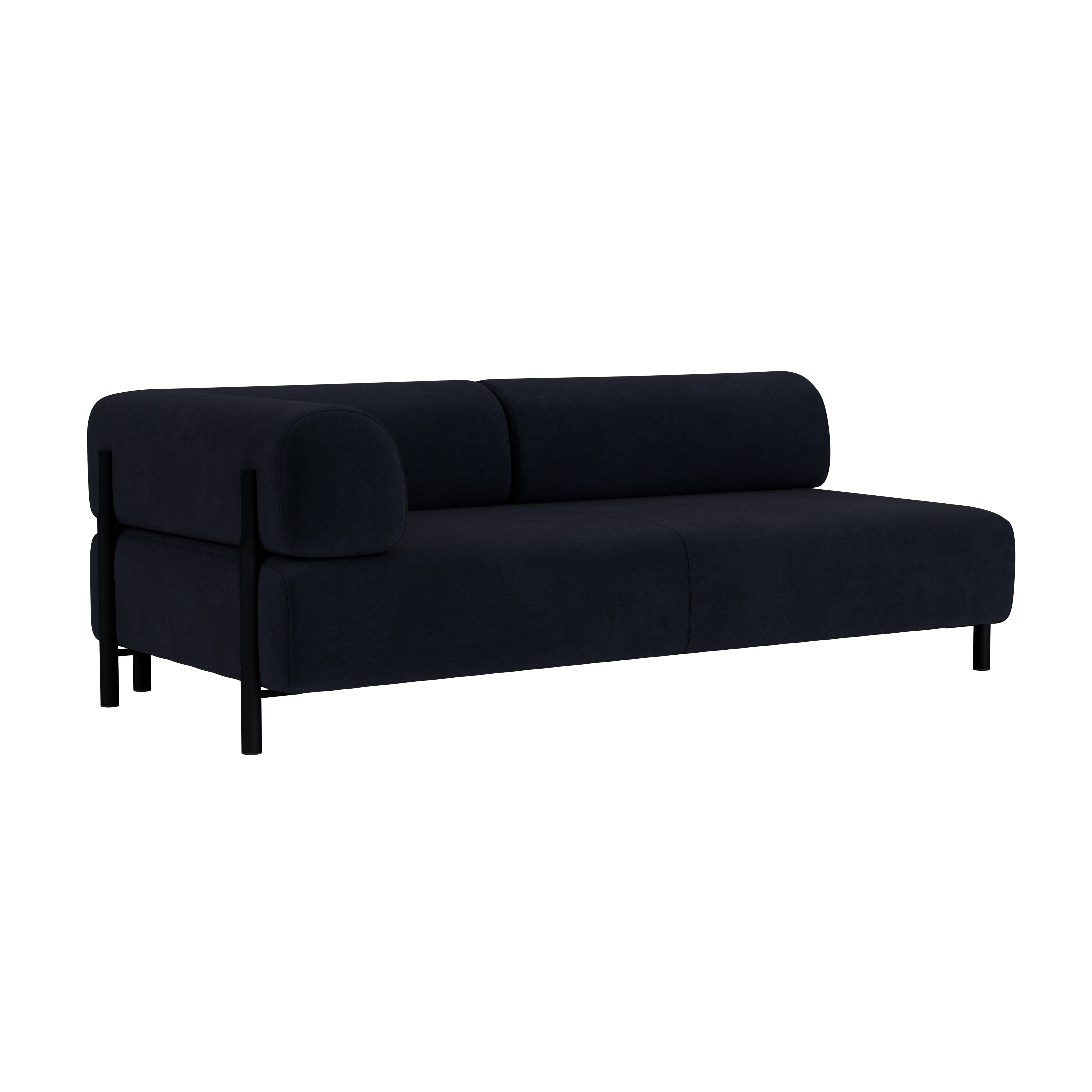 Palo 2-seater Sofa Chaise Left, Velluto Coex VL30/Black, Art. no. 31874 (image 1)