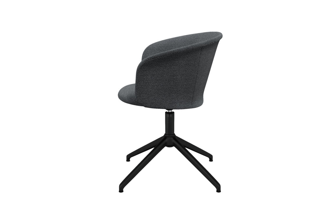 Kendo Swivel Chair 4-star Return, Graphite / Black (UK), Art. no. 20507 (image 3)