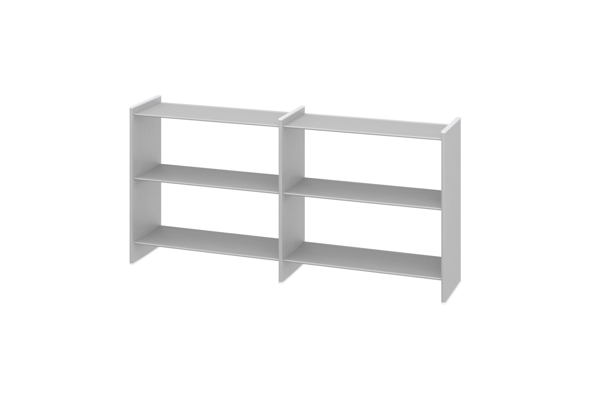 T Shelf L100 / L100, Aluminum — Hem