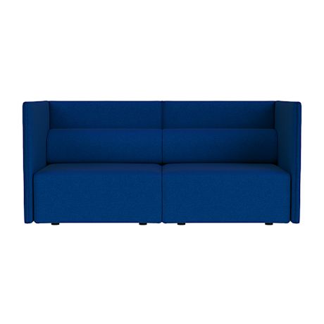 Palo Block 2-seater Sofa Medium Back, Sera Cobalt
