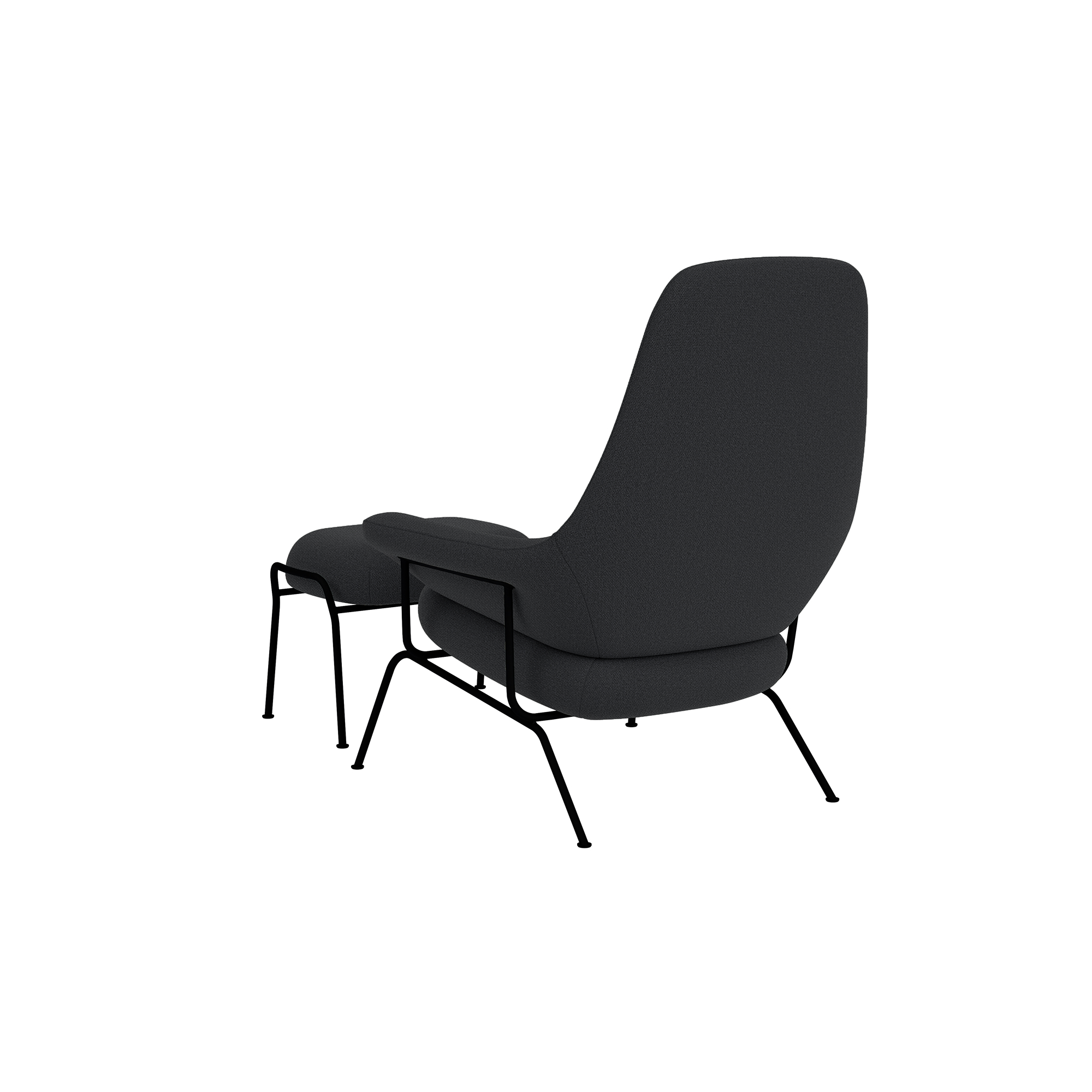 Hai Lounge Chair + Ottoman, Cura 60019/Black, Art. no. 31961 (image 4)