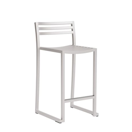 Chop Counter Chair, Sandblasted Stainless Steel