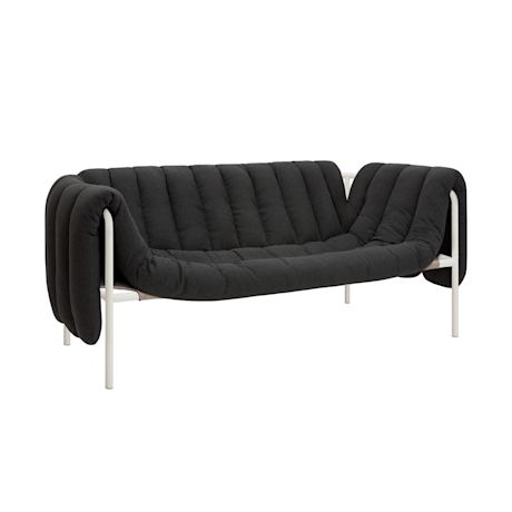 Puffy 2.5-seater Sofa, Anthracite / Cream (UK)