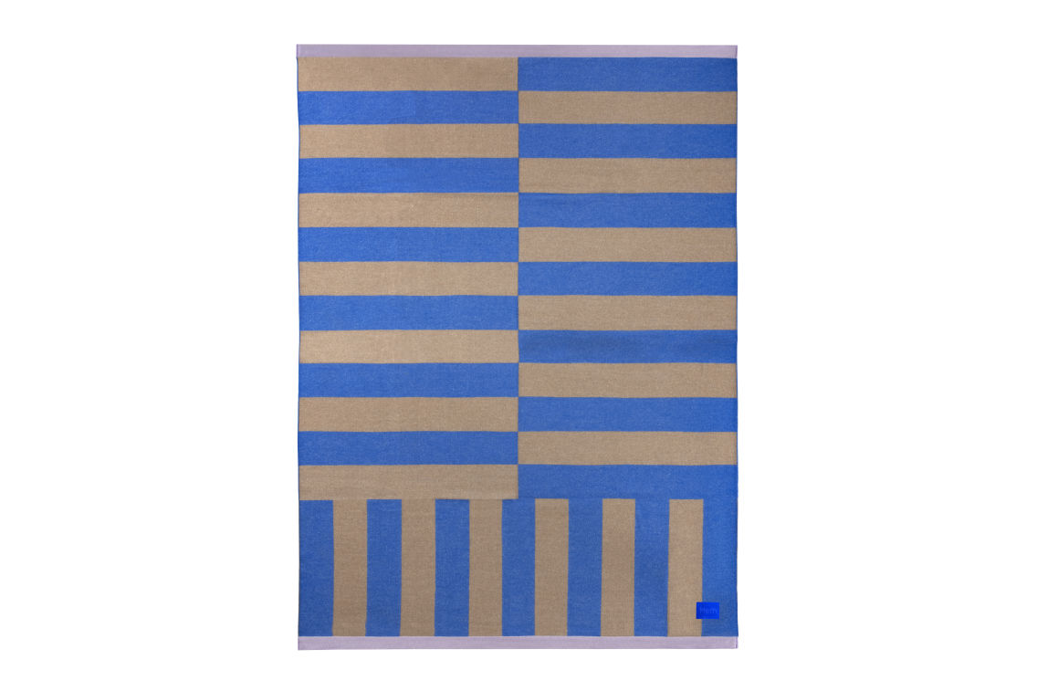 Stripe Throw, Blue / Beige, Art. no. 30540 (image 3)
