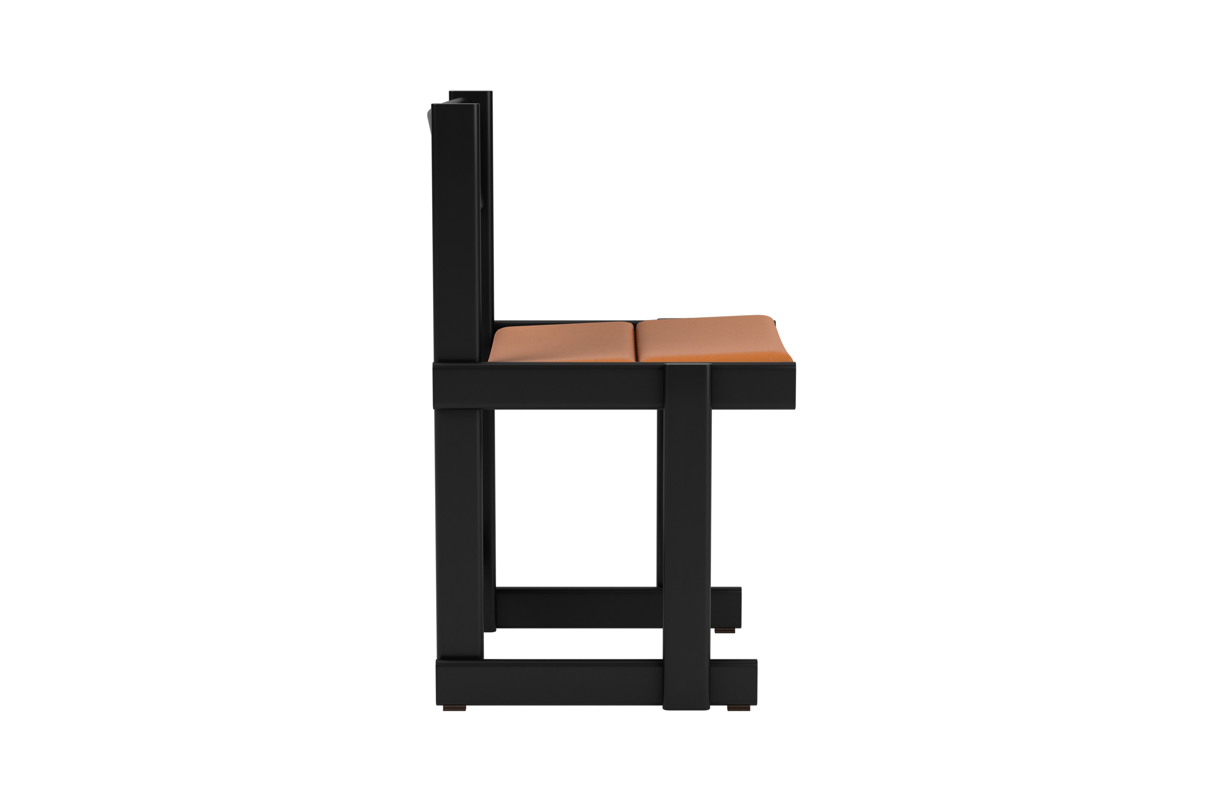 Bullnose Chair, Black / Elmosoft Leather 54035 Seat Pad, Art. no. 31666 (image 3)