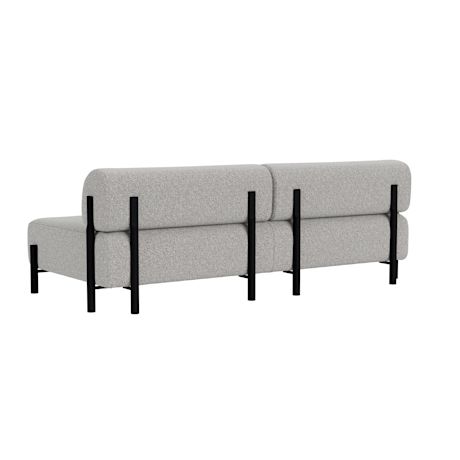 Palo 2-seater Sofa, Storr 612/Black (UK)