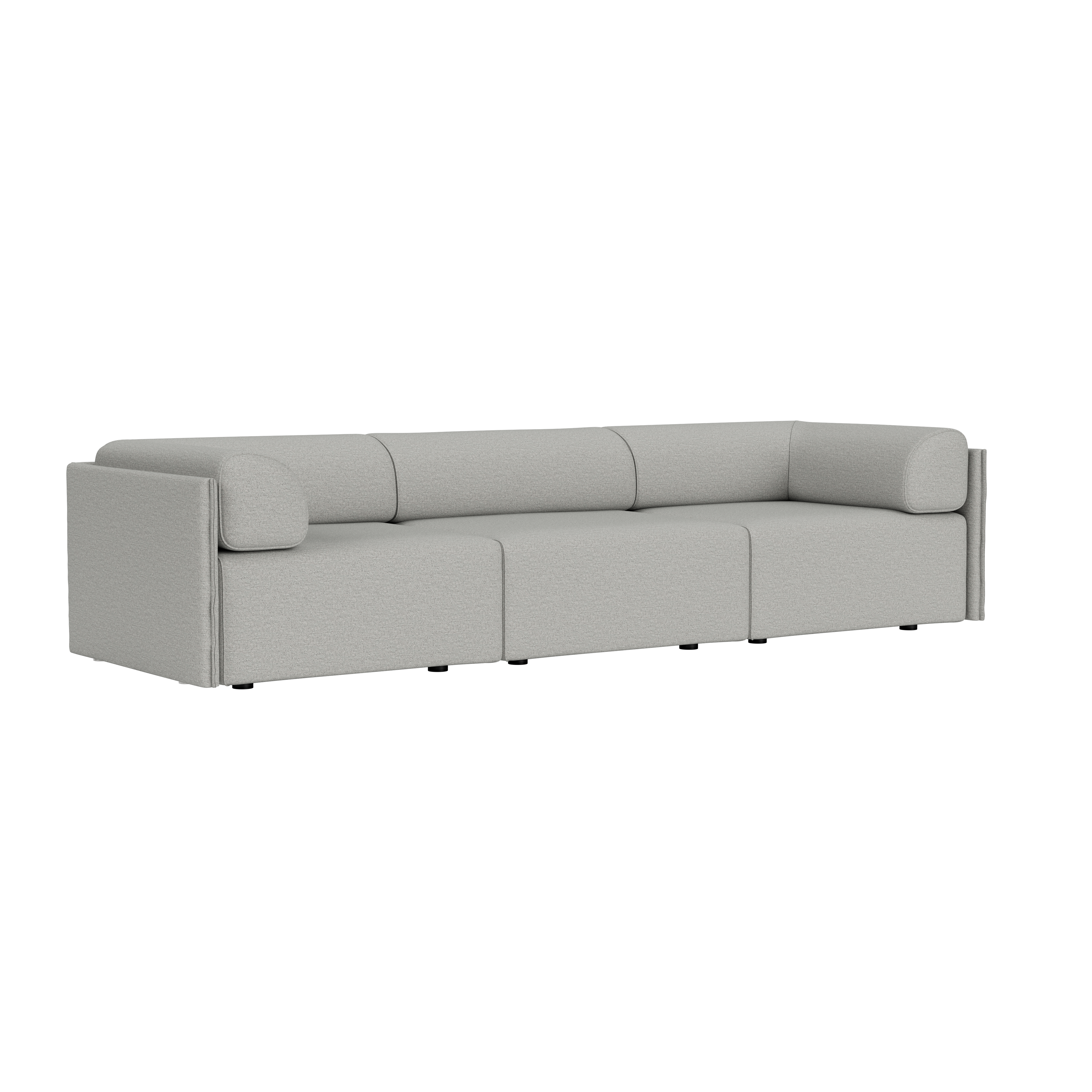 3-seater Sofa Low Back with Armrests