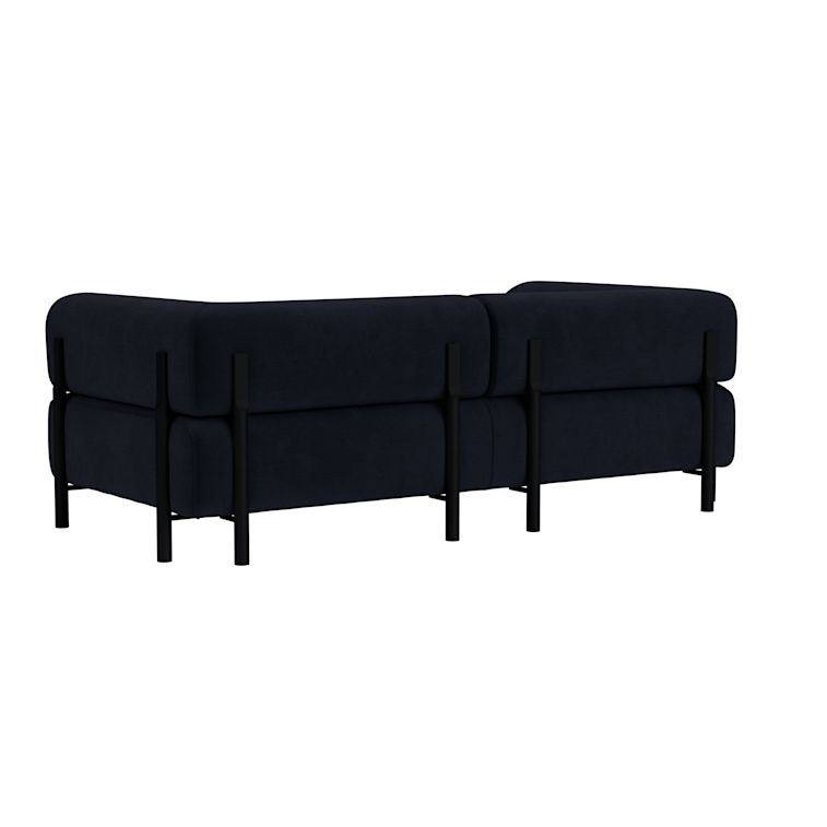Palo 2-seater Sofa with Armrests, Velluto Coex VL30/Black, Art. no. 31876 (image 5)