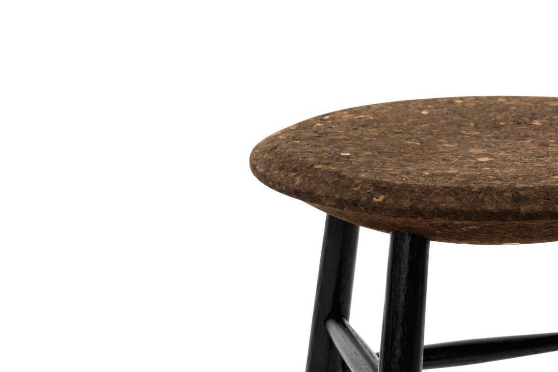 Drifted Bar Stool, Dark Cork / Black, Art. no. 13048 (image 3)