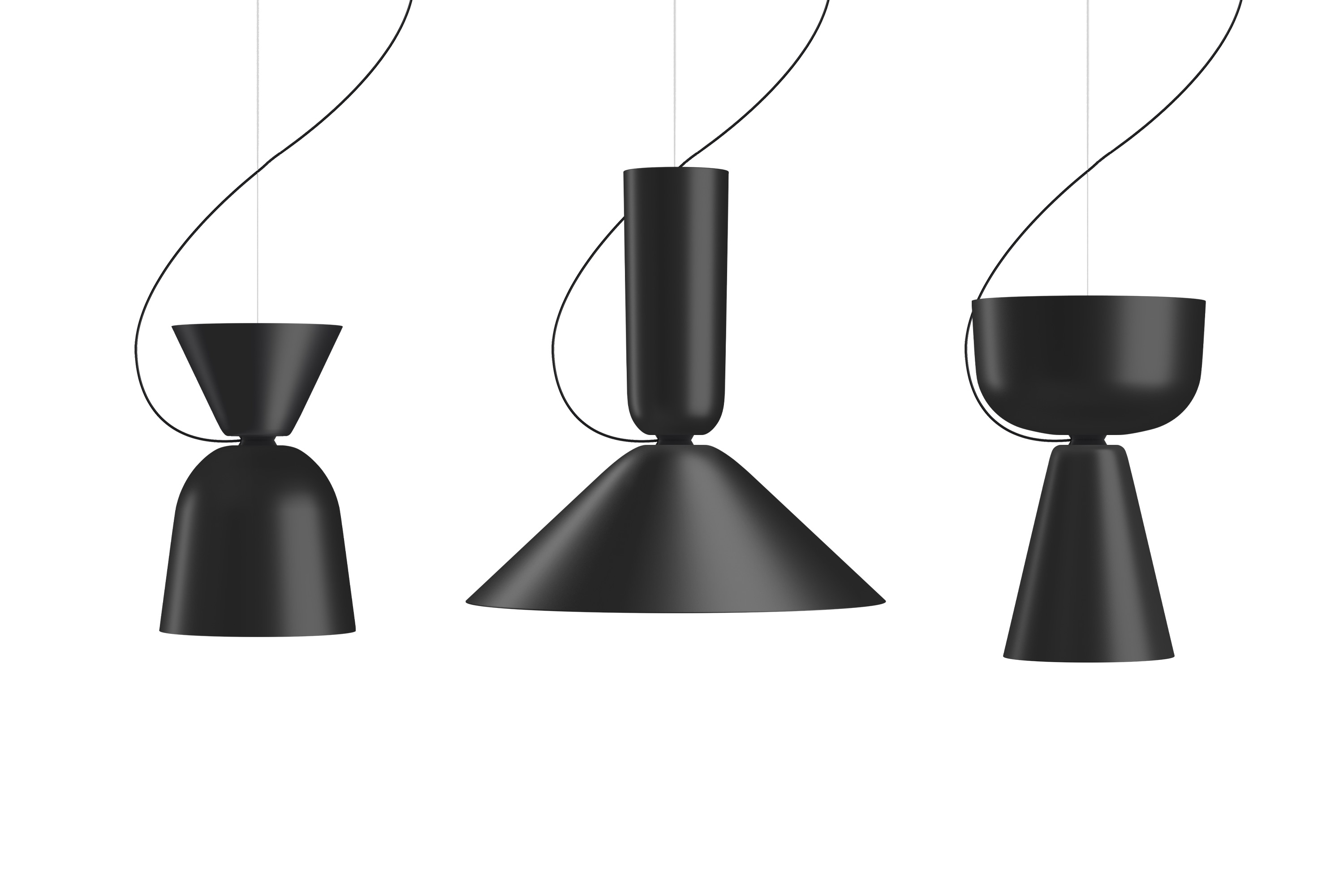 Alphabeta Pendant Trio, Black, Art. no. 13790 (image 1)