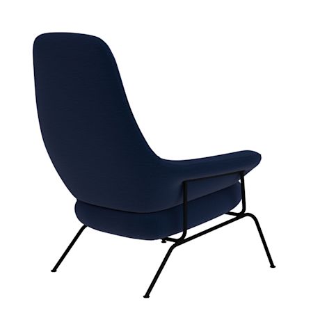 Hai Lounge Chair + Ottoman, Ink