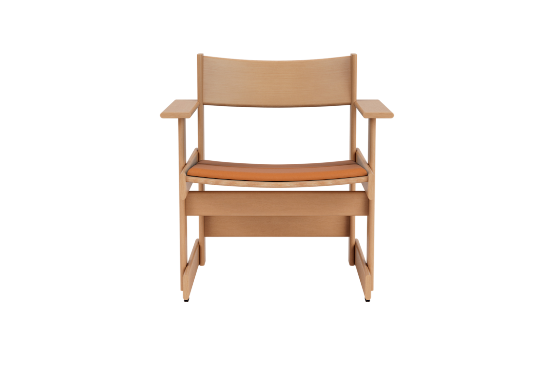 Bullnose Lounge Chair, Natural / Elmosoft Leather 54035 Seat Pad, Art. no. 31672 (image 2)