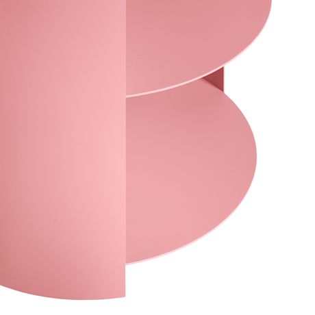 Hide Side Table, Light Pink Textured