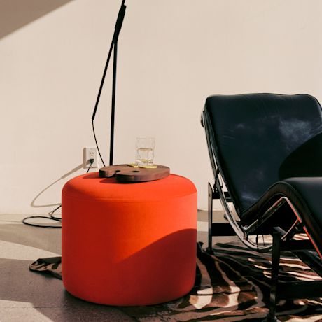 Bon Pouf Round, Red