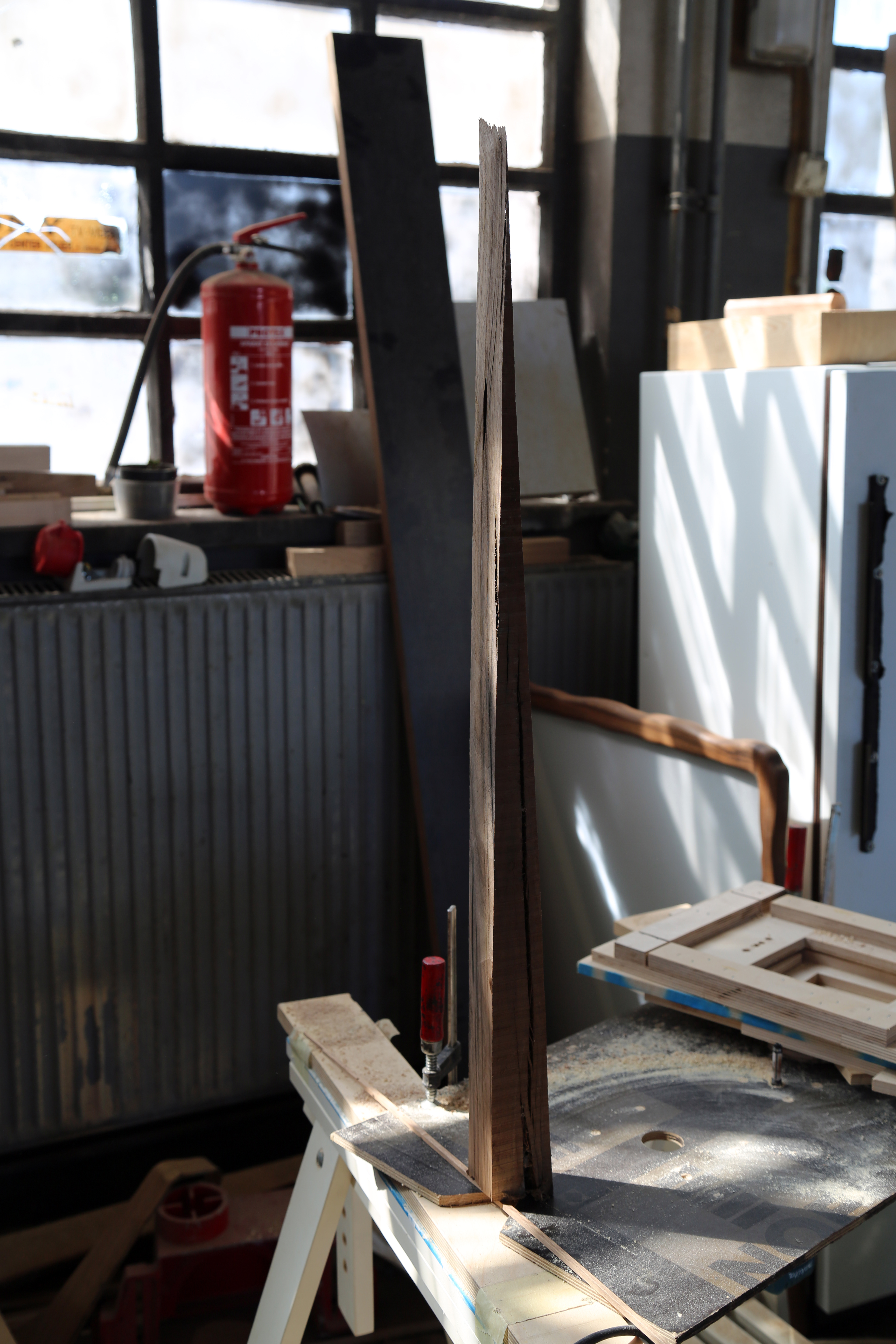 An editorial image from behind the scenes of making Wiggle Box Frame, a Hem X limited edition piece.