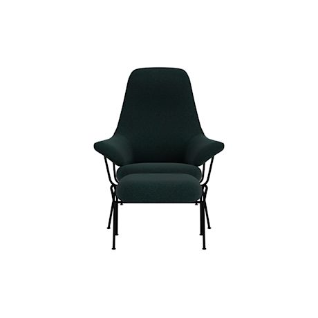 Hai Lounge Chair + Ottoman, Pine