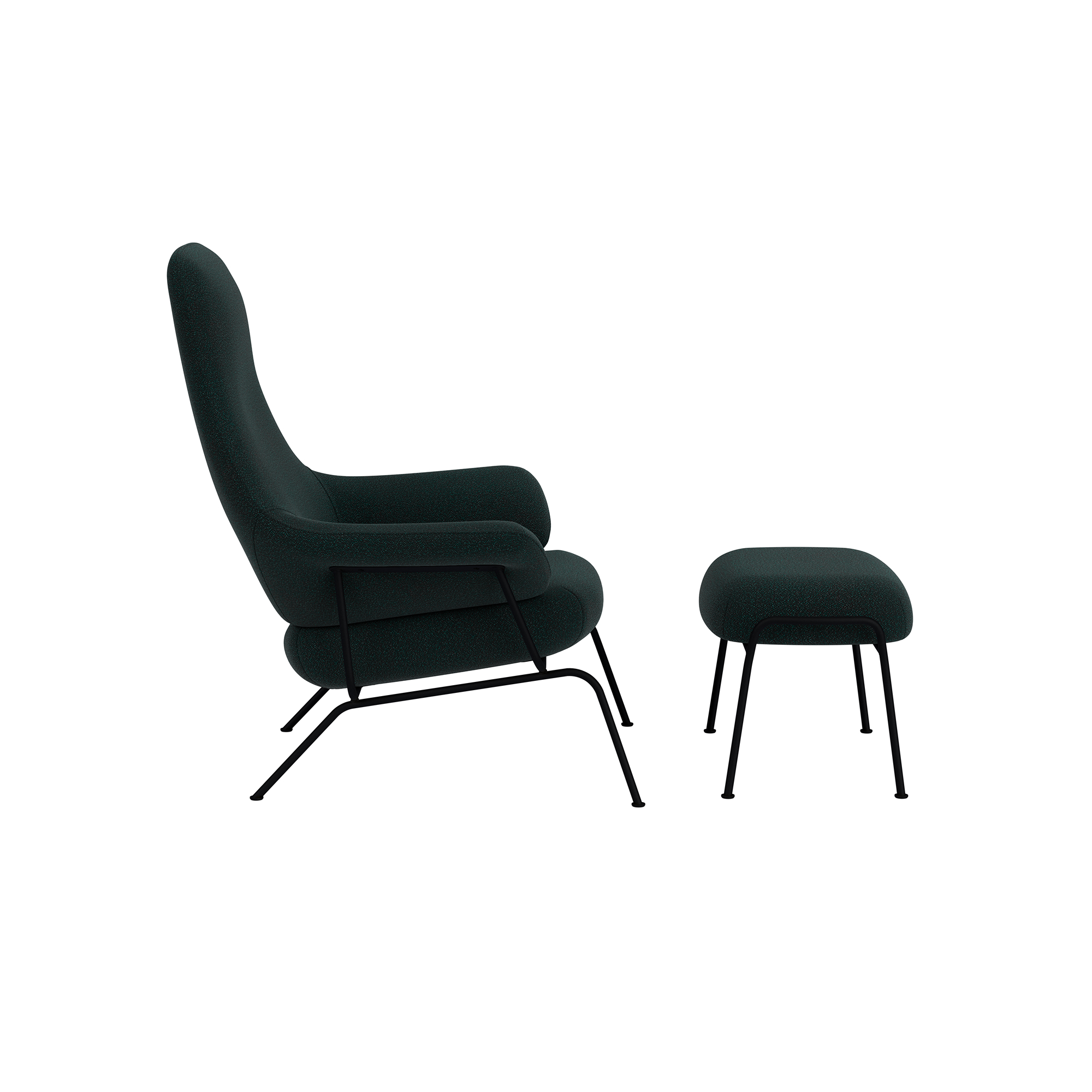 Hai Lounge Chair + Ottoman, Pine, Art. no. 93121 (image 3)