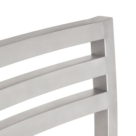 Chop Counter Chair, Sandblasted Stainless Steel