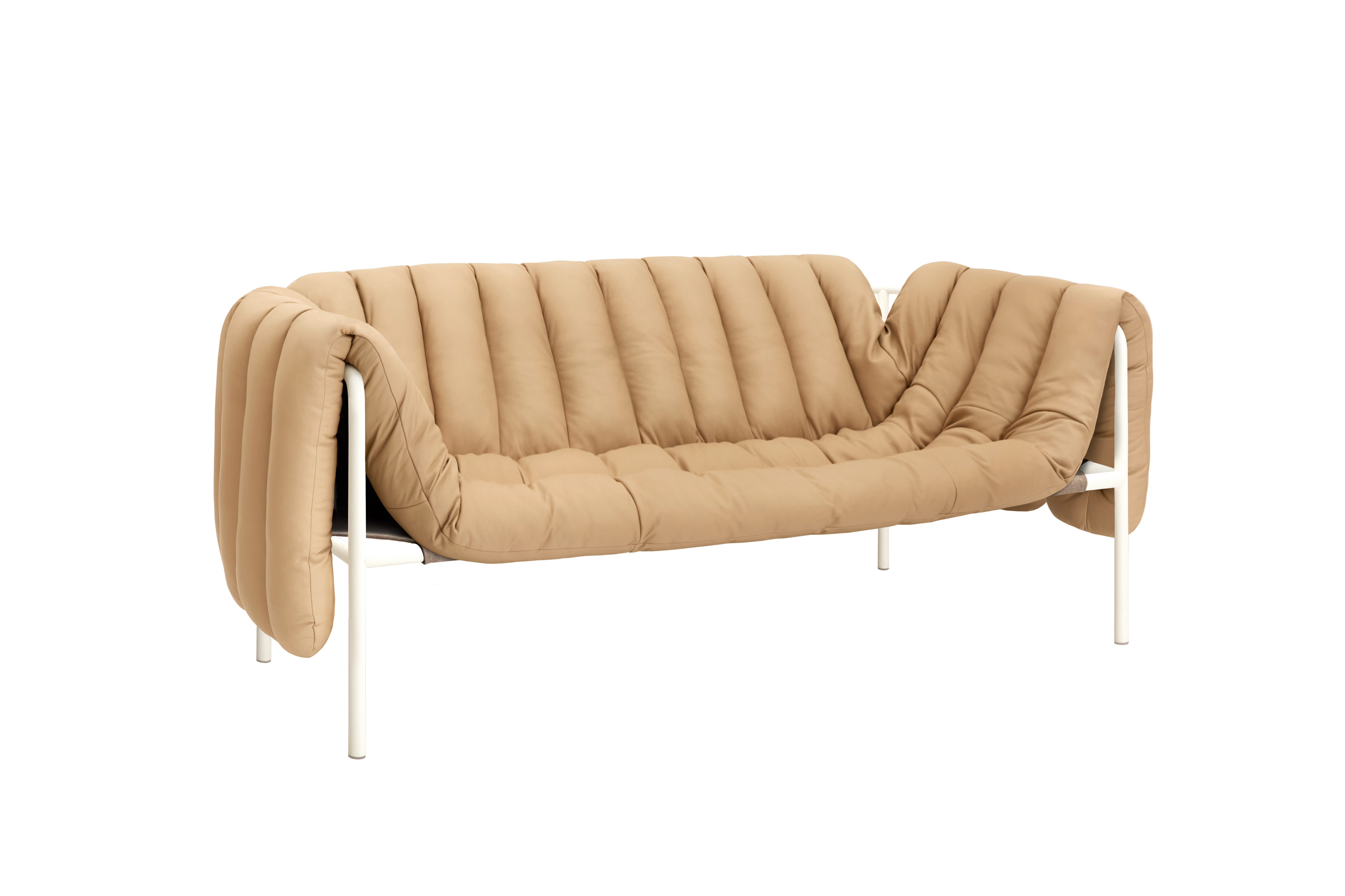 Puffy 2.5-seater Sofa, Sand Leather / Cream (UK), Art. no. 20734 (image 1)