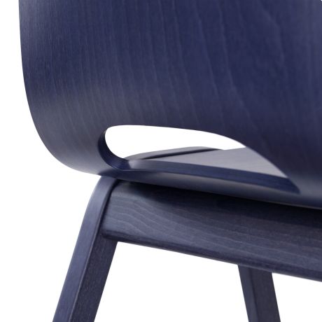 Touchwood Chair (Wooden legs), Blue