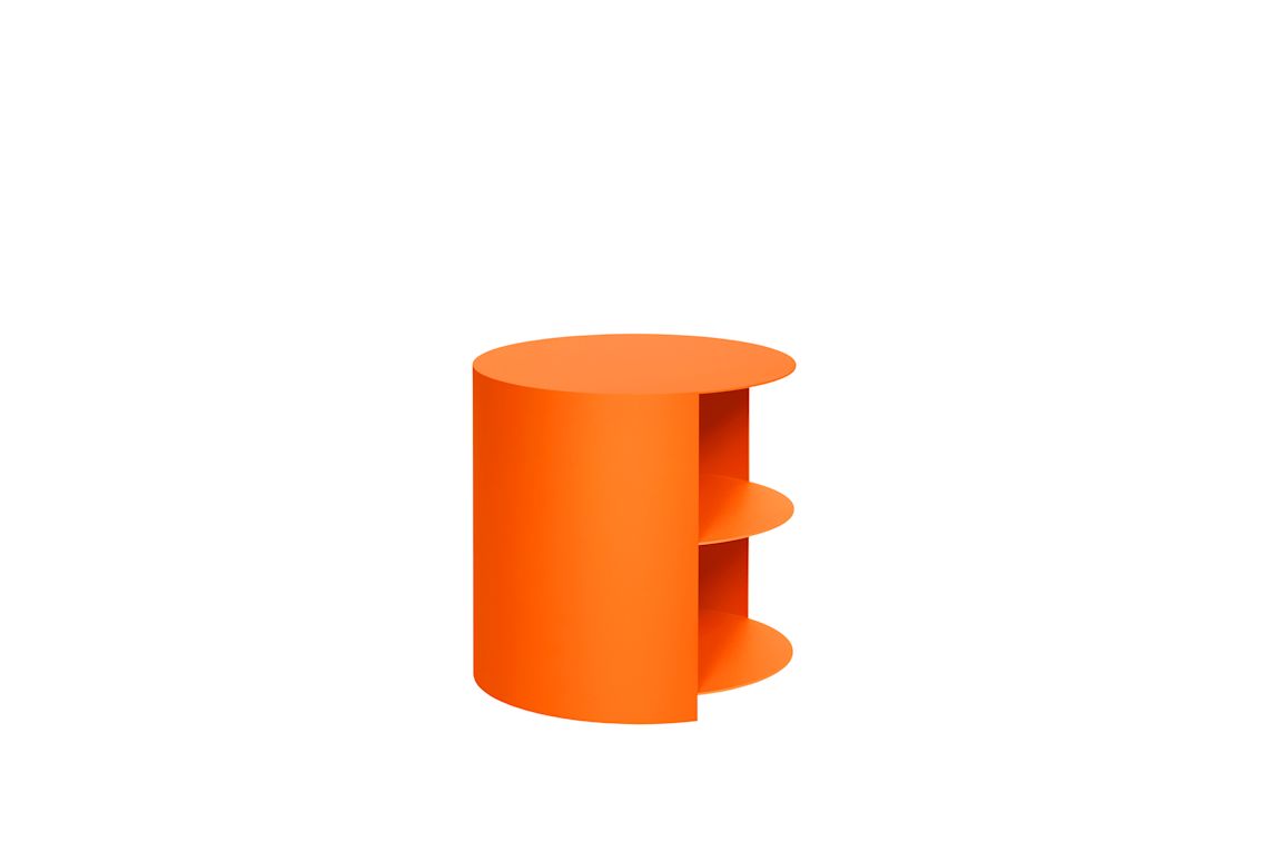 Hide Side Table, Pure Orange Textured, Art. no. 30743 (image 2)