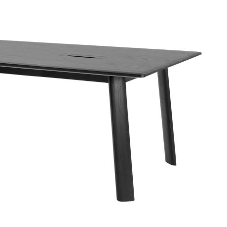 Alle Table Conference Table 300 cm / 118 in Media, Black Oak