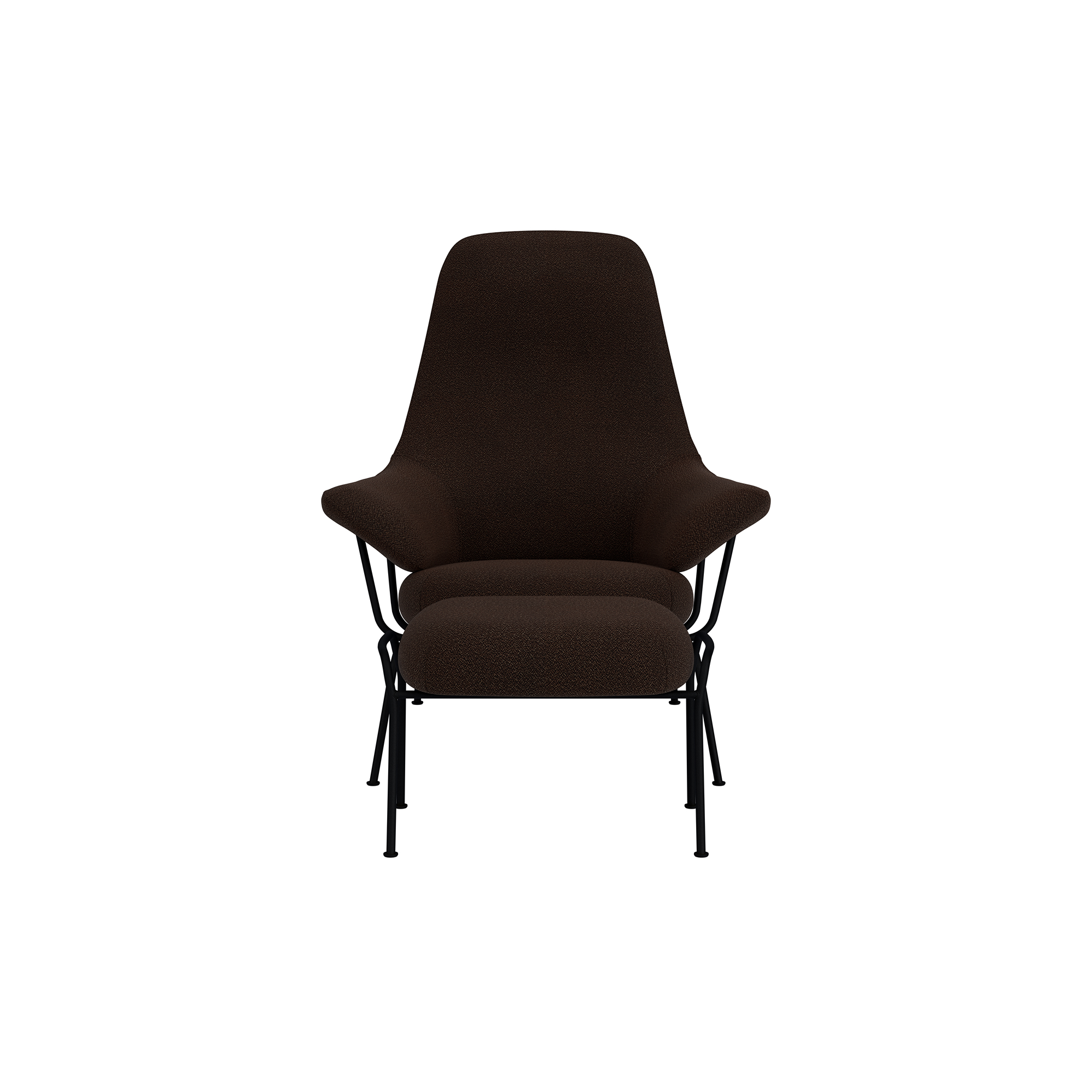 Hai Lounge Chair + Ottoman, Rosewood, Art. no. 93125 (image 2)