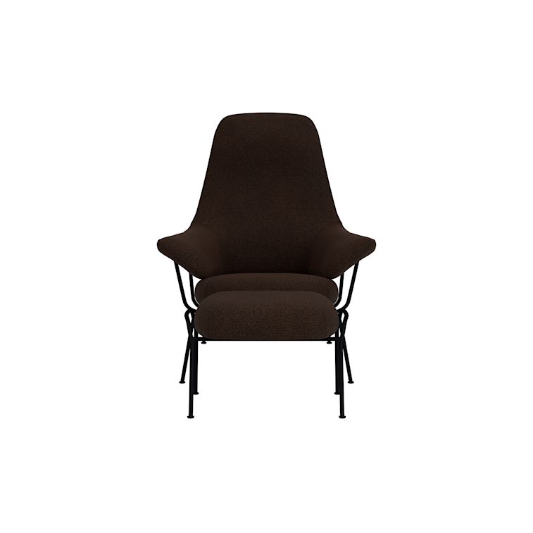 Hai Lounge Chair + Ottoman, Rosewood, Art. no. 93125 (image 2)