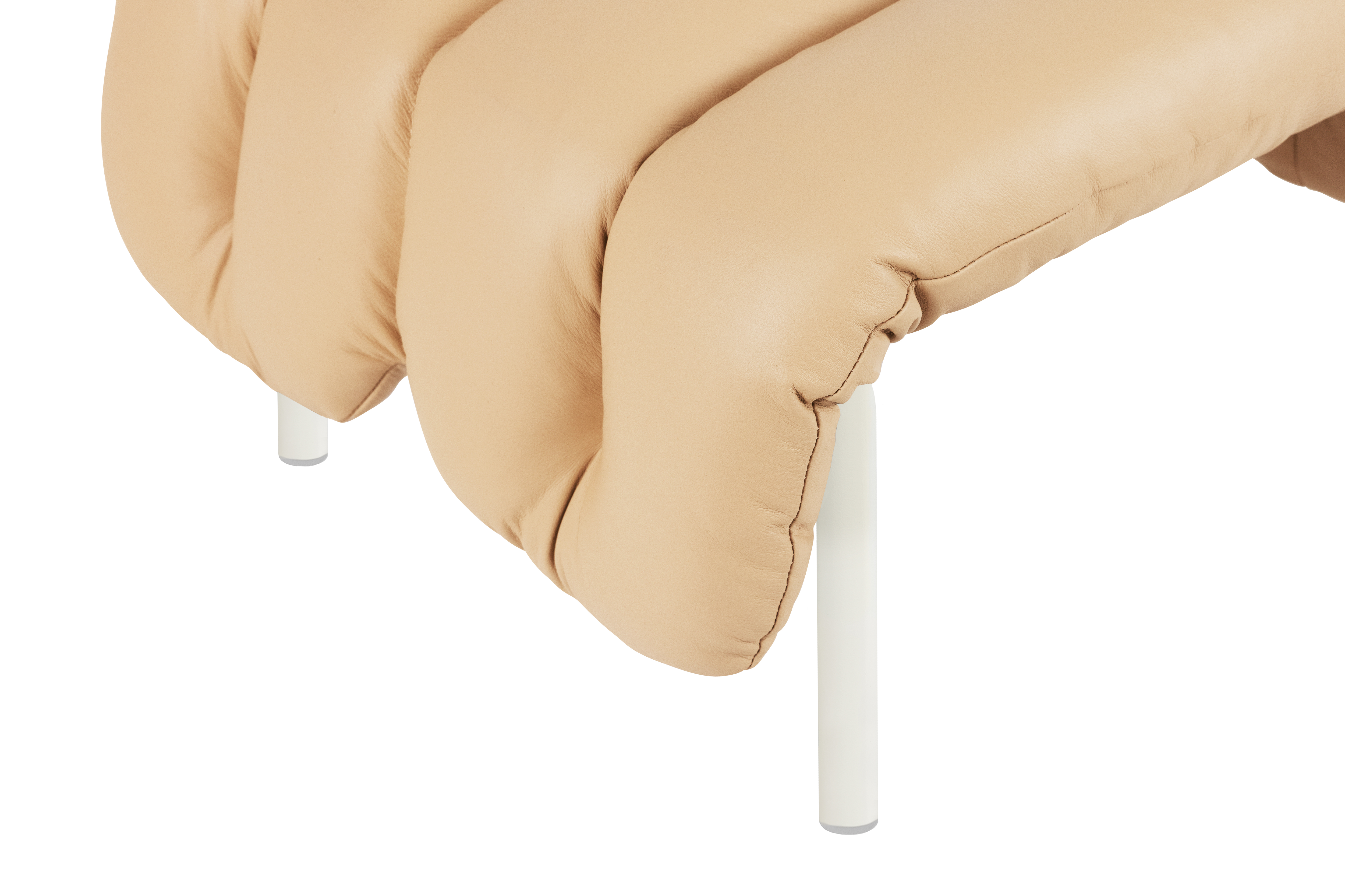 Puffy Ottoman, Sand Leather / Cream, Art. no. 20294 (image 2)