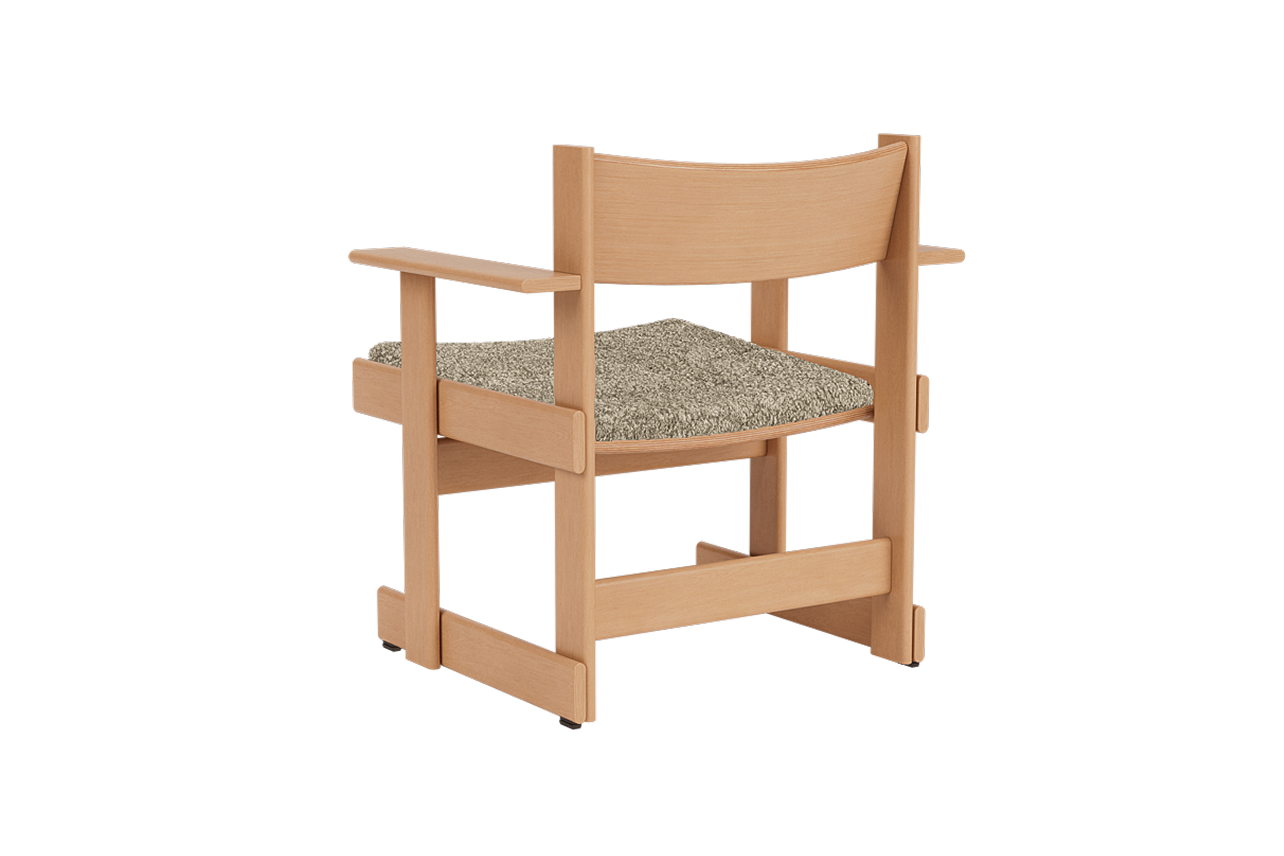 Bullnose Lounge Chair, Natural / Taupe Sheepskin Seat Pad, Art. no. 31671 (image 4)