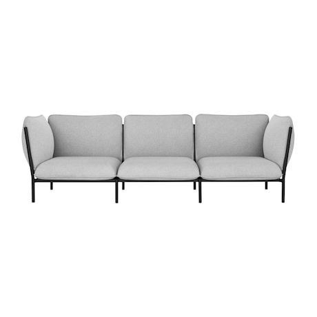 Kumo 3-seater Sofa with Armrests, Porcelain