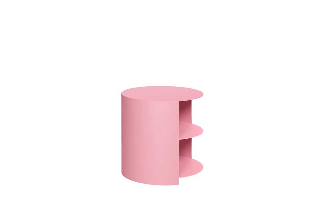 Hide Side Table, Light Pink Textured, Art. no. 30750 (image 2)