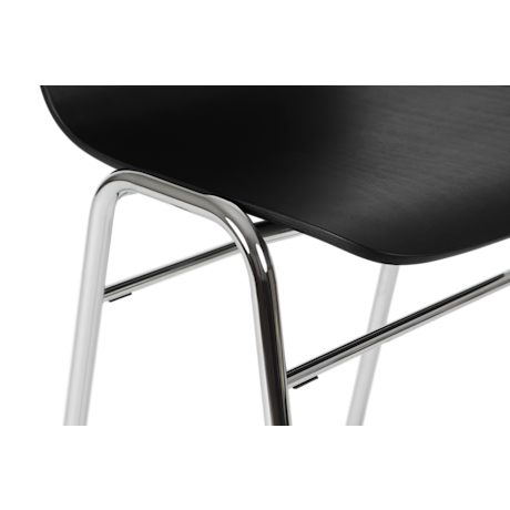 Touchwood Counter Chair, Black / Chrome