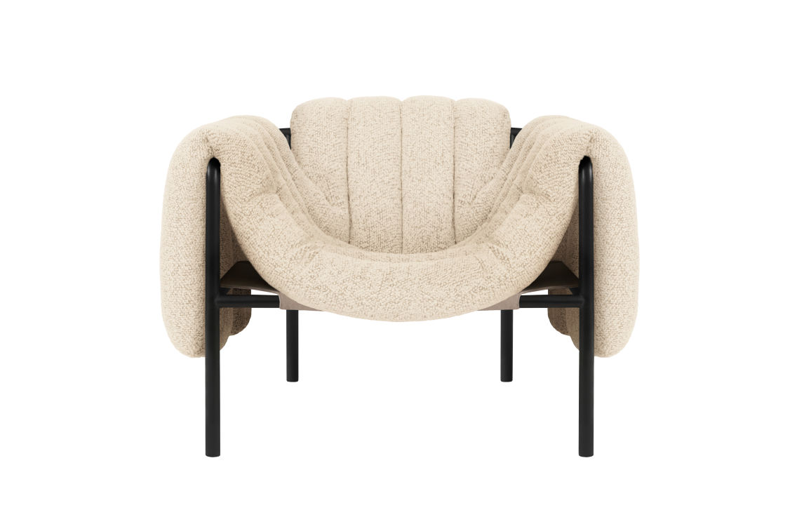 Puffy Lounge Chair, Eggshell / Black Grey, Art. no. 20296 (image 2)