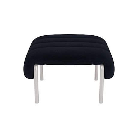 Puffy Ottoman, Velluto Coex VL30 / Stainless