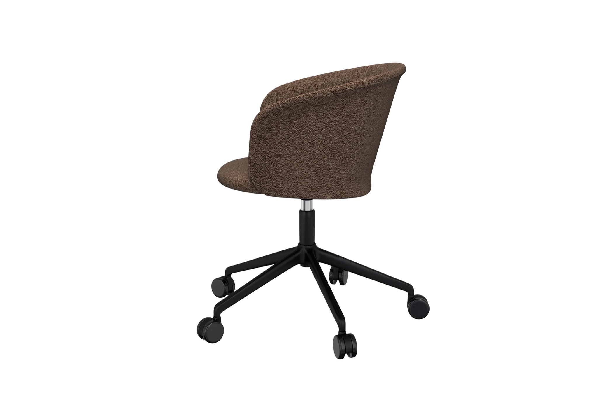 Kendo Swivel Chair 5-star Castors, Rosewood / Black (UK), Art. no. 20536 (image 3)