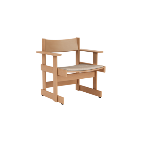 Bullnose Lounge Chair, Natural / Swan Seat Pad