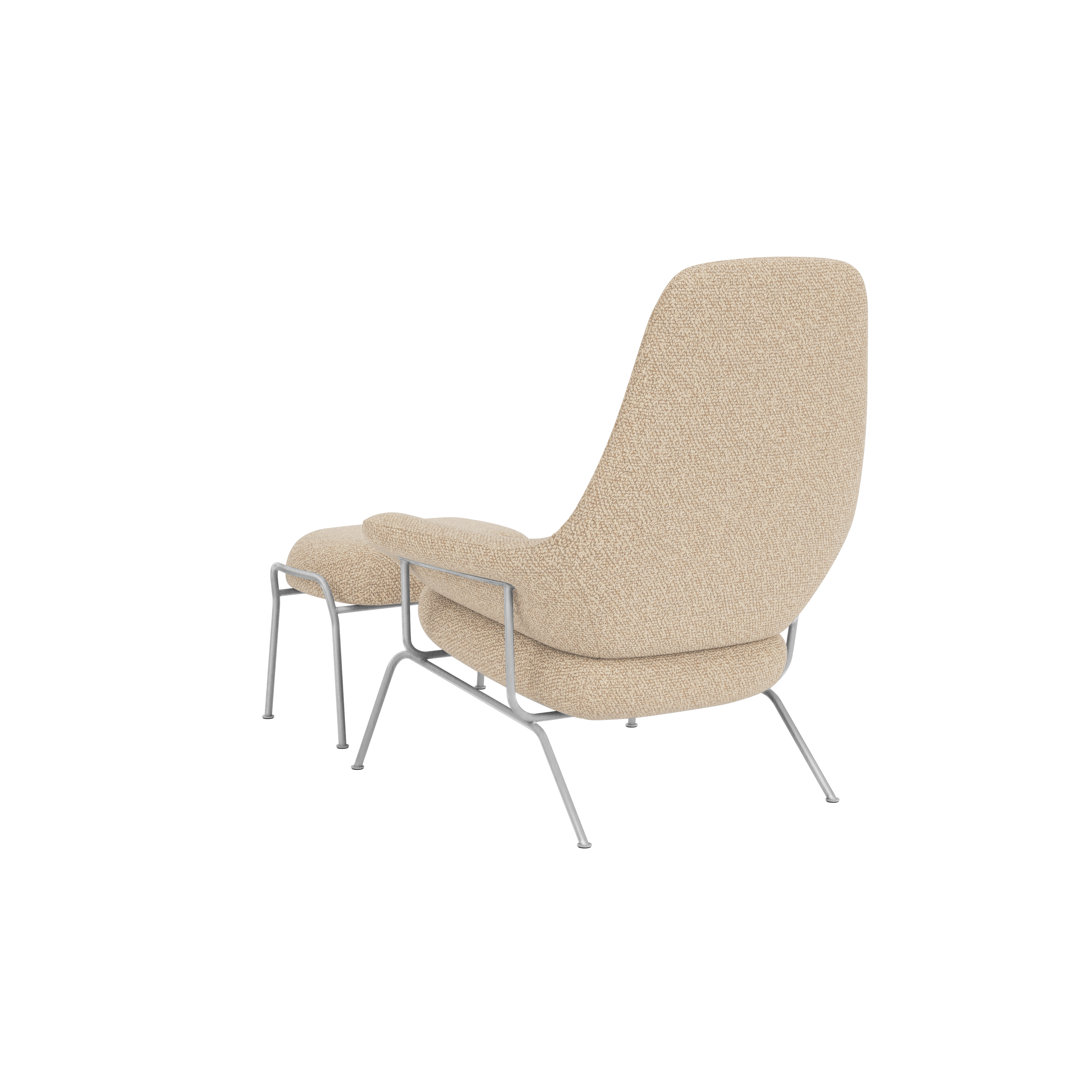 Hai Lounge Chair + Ottoman, Storr 1501/Brushed Stainless, Art. no. 31765 (image 4)