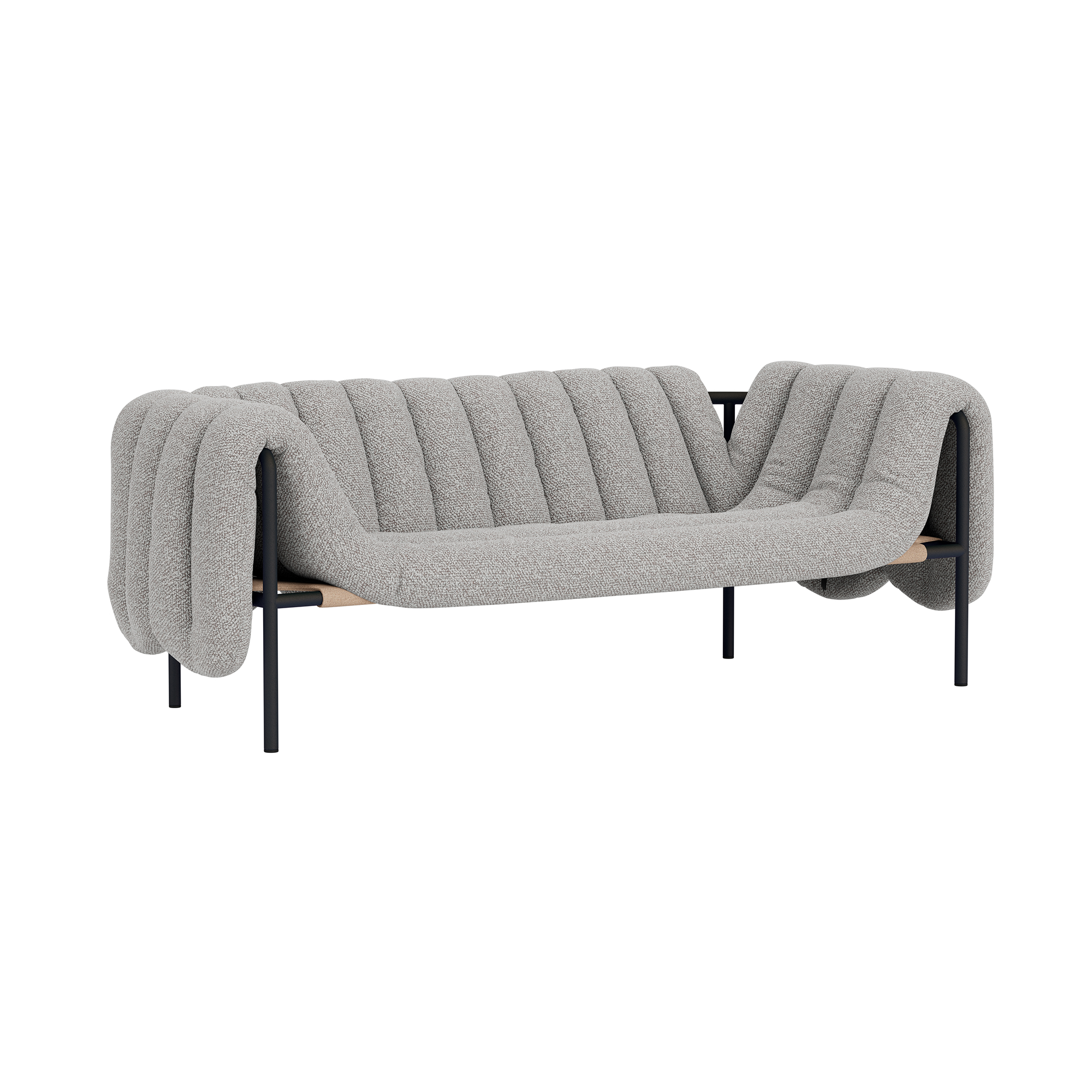 Puffy 2.5-seater Sofa, Storr 3405 / Black Grey