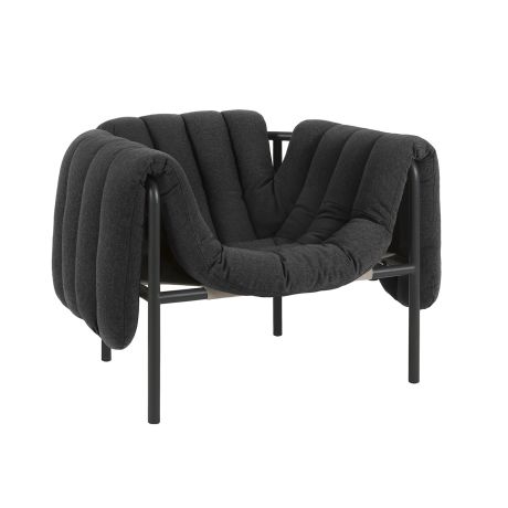 Puffy Lounge Chair, Anthracite / Black Grey