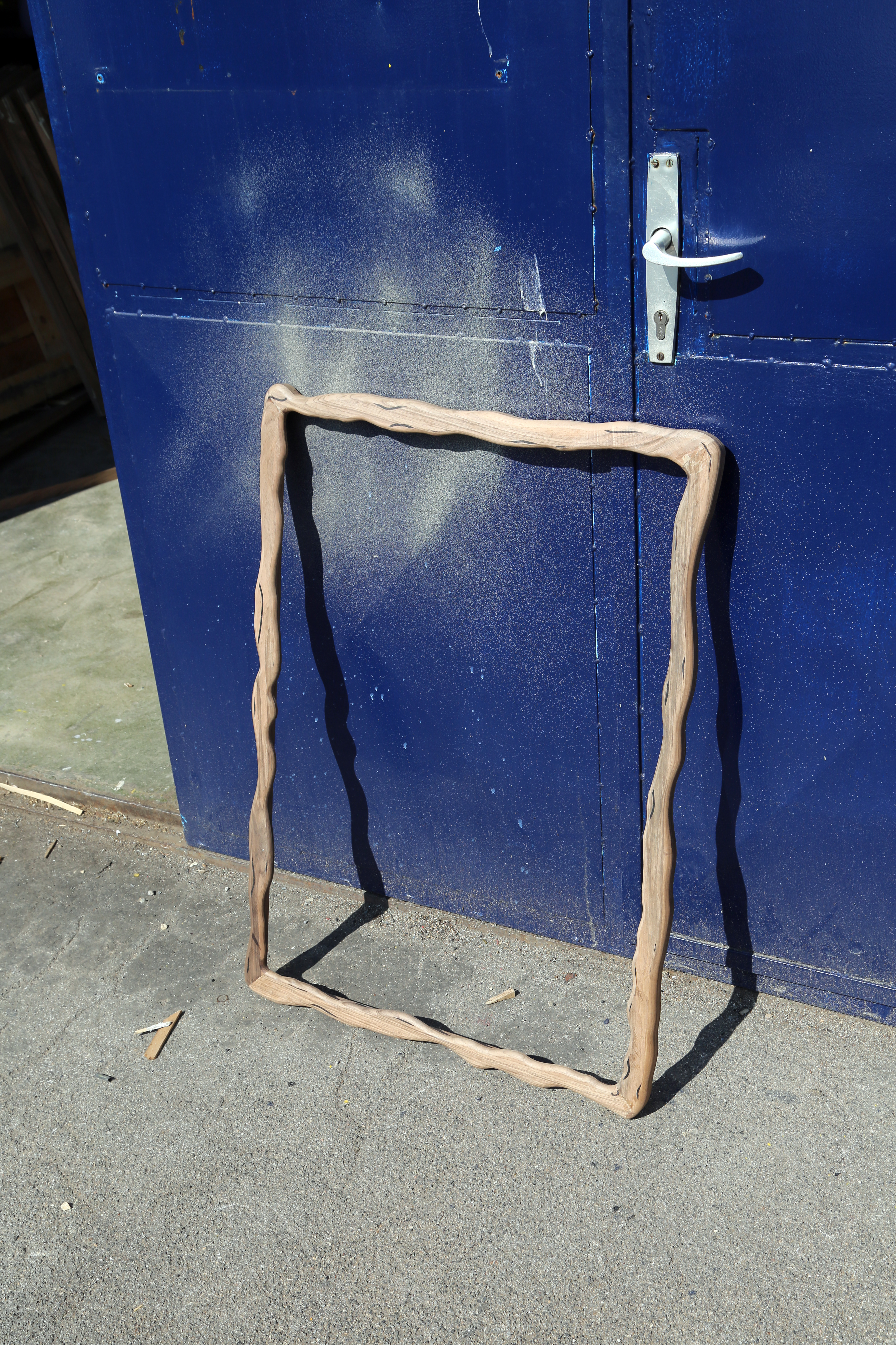 An editorial image from behind the scenes of making Wiggle Box Frame, a Hem X limited edition piece.