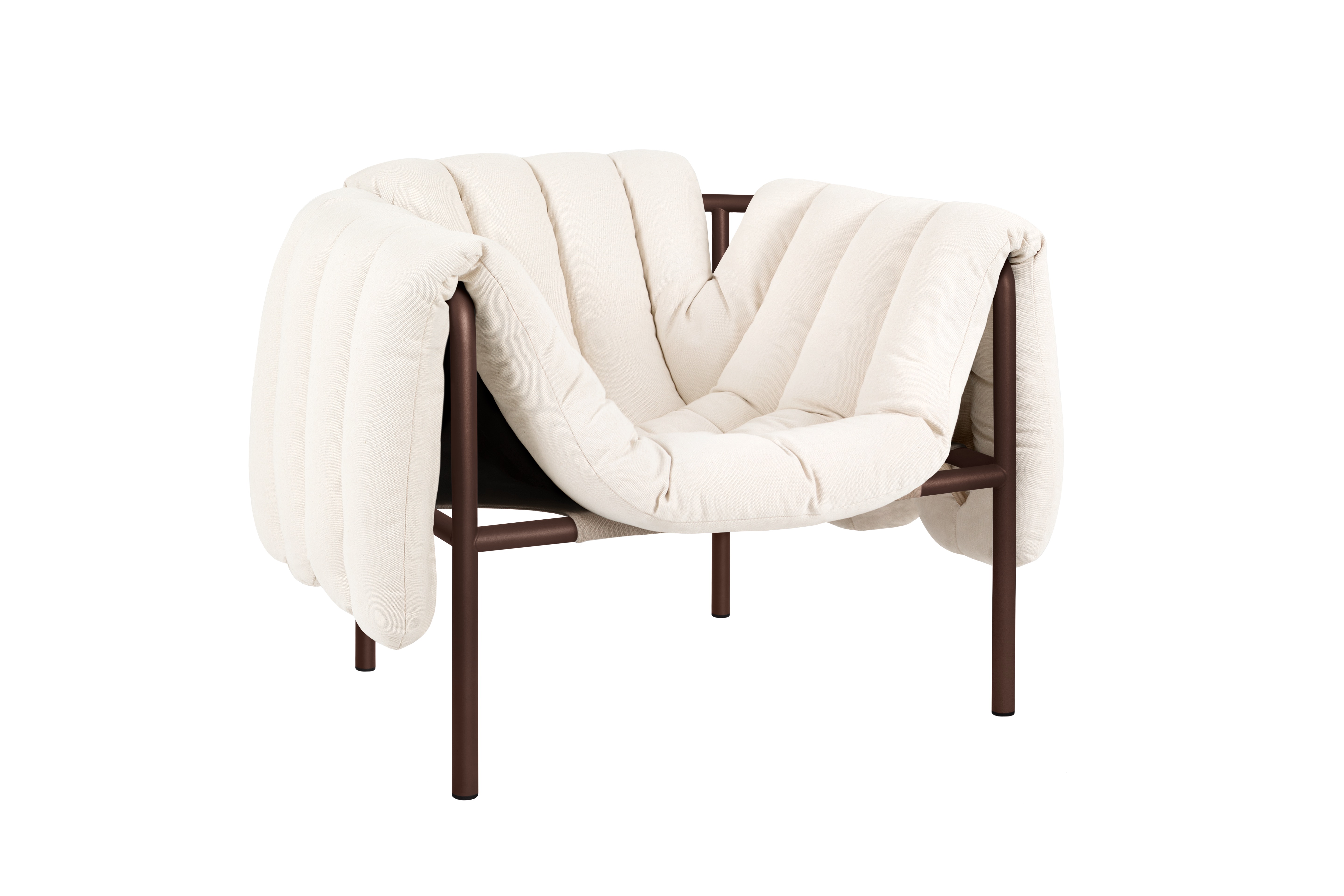 Puffy Lounge Chair, Natural / Chocolate Brown, Art. no. 20477 (image 1)